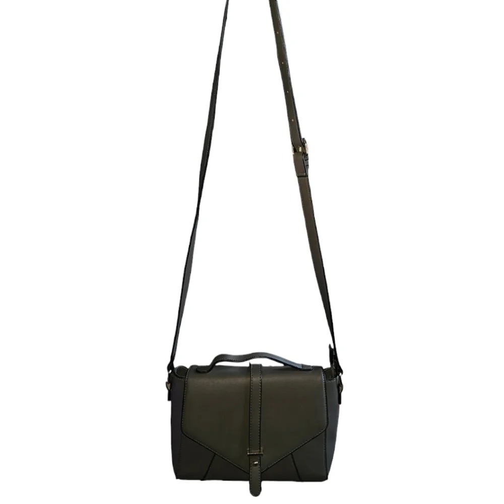 Catmicoo Vegan Leather Buckle Flap Crossbody Adjustable Strap Purse